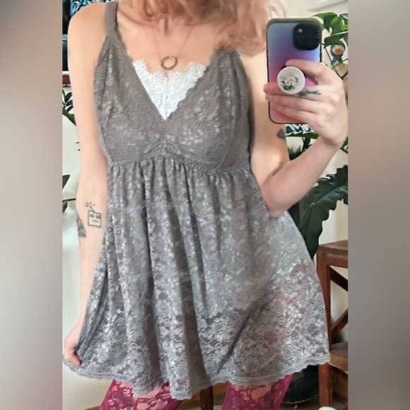Torrid Grey Lace BabyDoll Slip - Picture 9 of 9